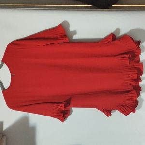 Chicwish Red Ruffle Hem Dress